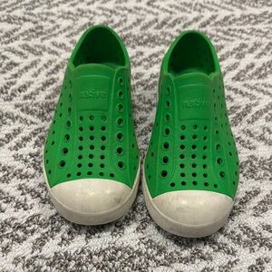 Native Kids Shoes - Green and White